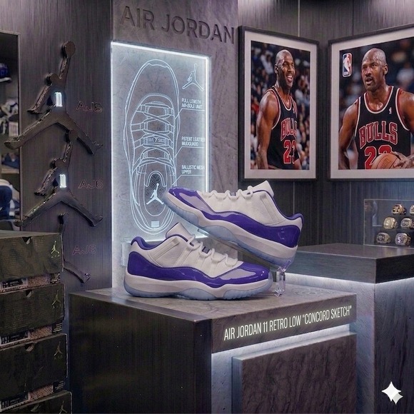 Jordan Shoes - Nike Air Jordan 11 Retro Low Concord Sketch 11.5W/10M AH7860-100 Authenticated!